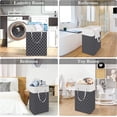 thumbnail image 4 of HomeHacks Laundry Baskets, Laundry Hamper with Long Handles, Collapsible Waterproof Clothes Hamper, Durable Tall Laundry Bin, Clothes Hamper for Bedroom, Bathroom, Dorm, Toys, 75L, 1-Pack, Black, 4 of 7