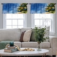 thumbnail image 4 of LALILO Kitchen Curtain Valance Christmas Tree Tree With Rod Pocket Window Curtain 52"x 18" Set of 2, 4 of 5