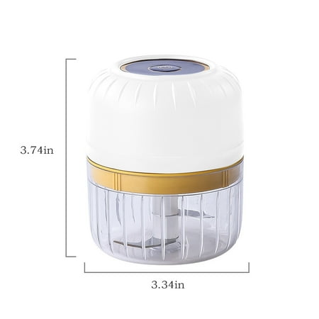 

Loopsun Kitchen Appliances Electric Garlic Chopper Mini USB Charging Garlic Masher Crusher Used For Scallion Garlic Pepper Vegetable Meat Mincer/Grinder/Puree Food（200ml)