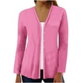 thumbnail image 2 of WXLWZYWL Fall Sweaters for Women 2024 Plus Size Cardigans Winter Casual Lightweight Classic Cardigans Breathable Lady Flowy Solid Color Jacket, 2 of 5