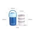 thumbnail image 6 of Joernso Thermal Lunch Box Leakproof Temperature Retention Stainless Steel Portable Stackable Hot Food Soup Container for Picnic, 6 of 8