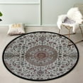 thumbnail image 3 of GZHJMY Vintage Style 36In Round Rugs for Living Room, Non-Slip Coral Velvet Long Runner Rugs, Washable Water Absorbent Mat Carpet for Bedroom Kitchen Kids Room, 3 of 6