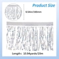 thumbnail image 2 of Polyester Sequin Paillette Fringe Tassel Trim for Decorating Dance Costumes and Apparel Silver 166mm, 2 of 6