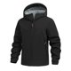 thumbnail image 1 of Ceisia Men's Winter Warm Hooded Zipper Closure Gift Solid Color Jacket - Nylon-Spandex for Daily & Outdoor Wear, 1 of 9