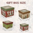 thumbnail image 4 of Christmas Gift Boxes with Lids Set of 4 Nesting Square Small Favor Presents Boxes for Christmas Party, 4 of 4