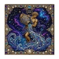 thumbnail image 2 of DIY Zodiac Diamond Painting Art Kit For Adults, Full Set Of Craft Supplies, Sparkling Gem Art Project, Excellent Hand‑Craft Activity For Creative Enthusiasts(Aquarius), 2 of 7