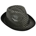 thumbnail image 2 of Funky Black Sequin Roaring 20s Gangster Fedora Hat, 2 of 2