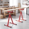thumbnail image 4 of Ironmax Lot de 2 Supports Pliants pour Rouleaux, Supports d'Aération Portatifs, Hauteur Réglable Rouge, 4 of 10