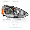 thumbnail image 3 of Spec-D Tuning Diamond Jdm Chrome Housing Clear Lens Headlights Compatible with 2002-2004 Acura RSX L+R Pair Head Light Lamp Assembly, 3 of 6