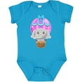 thumbnail image 3 of Inktastic Cute Baby Elephant in a Pink Hot Air Balloon Boys or Girls Baby Bodysuit, 3 of 5