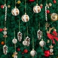 thumbnail image 2 of YHAJDS 15PCS Christmas Ball Ornaments 1.57/3.15in Shatterproof Xmas Bulbs Christmas Ornaments Set Xmas Tree Balls Hanging Balls for Wedding Holiday Halloween Party Decor Christmas Wreath Ornaments, 2 of 5
