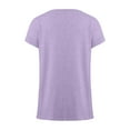 thumbnail image 4 of Women Summer Short Sleeved T Shirt Polyester Spandex Ribbed Knit for Summer Outings, 4 of 5