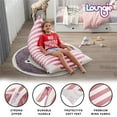 thumbnail image 6 of Bean Bag Covers Pink Microfiber 55"x35" Microfiber Storage, 6 of 7