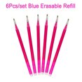 thumbnail image 1 of Erasable Gel Pen 0.7mm 0.5mm Bullet Tip Blue Black Red Color Ink Refill Rods Writing Drawing Painting Washable Handle 6Pcs Rose Ink 0.5mm, 1 of 6