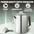 thumbnail image 4 of LEEYNEER Coffee Percolators Stovetop for Camping  Percolator Pot Stainless Steel Maker Camping Outdoors 9 Cup, 4 of 7