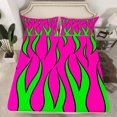 thumbnail image 2 of Homewish Cartoon Abstract Stripes Full Size Sheets, Pink Green Bed Sheets, Teens Kids Boys Girl Sheet Sets, Lightweight Room Decor, 4-Piece, 2 of 7