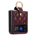 thumbnail image 5 of for Samsung Galaxy Z Flip 3 Case, Elegant PU Leather Case with Diamond Finger Ring & Ring Buckle, Shockproof Full Body Protection Fashionable Protective Cover for Samsung Galaxy Z Flip 3, Winered, 5 of 8