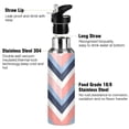thumbnail image 3 of Yayeee 20oz Insulated Water Bottle Double Wall Stainless Steel with Flip Straw Lid, White Geometric, 3 of 7