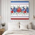 thumbnail image 4 of Independence Day Wall Art Painting on Canvas, Star Stripe Flag Eucalyptus Red Blue Canvas Art Home Prints Wall Art Framed Modern Artwork for Living Room Bedroom Wall Decor 8x8in, 4 of 9