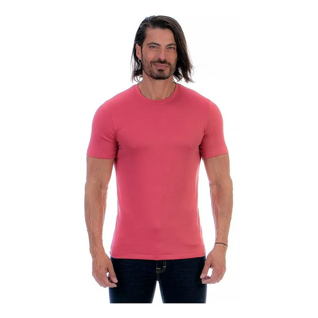 Playera Manga Corta Hombre Lisa, C/redondo Slim Fit - Basic