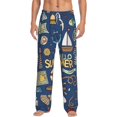 thumbnail image 1 of Kdxio Marine Nautical Pattern Men's Pajama Pants, Elastic Waist with Drawstring and Pockets, Comfortable Loungewear-Small, 1 of 6