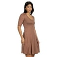 thumbnail image 3 of Womens Scoop Neck Knee Length A-Line Dress, 3 of 10