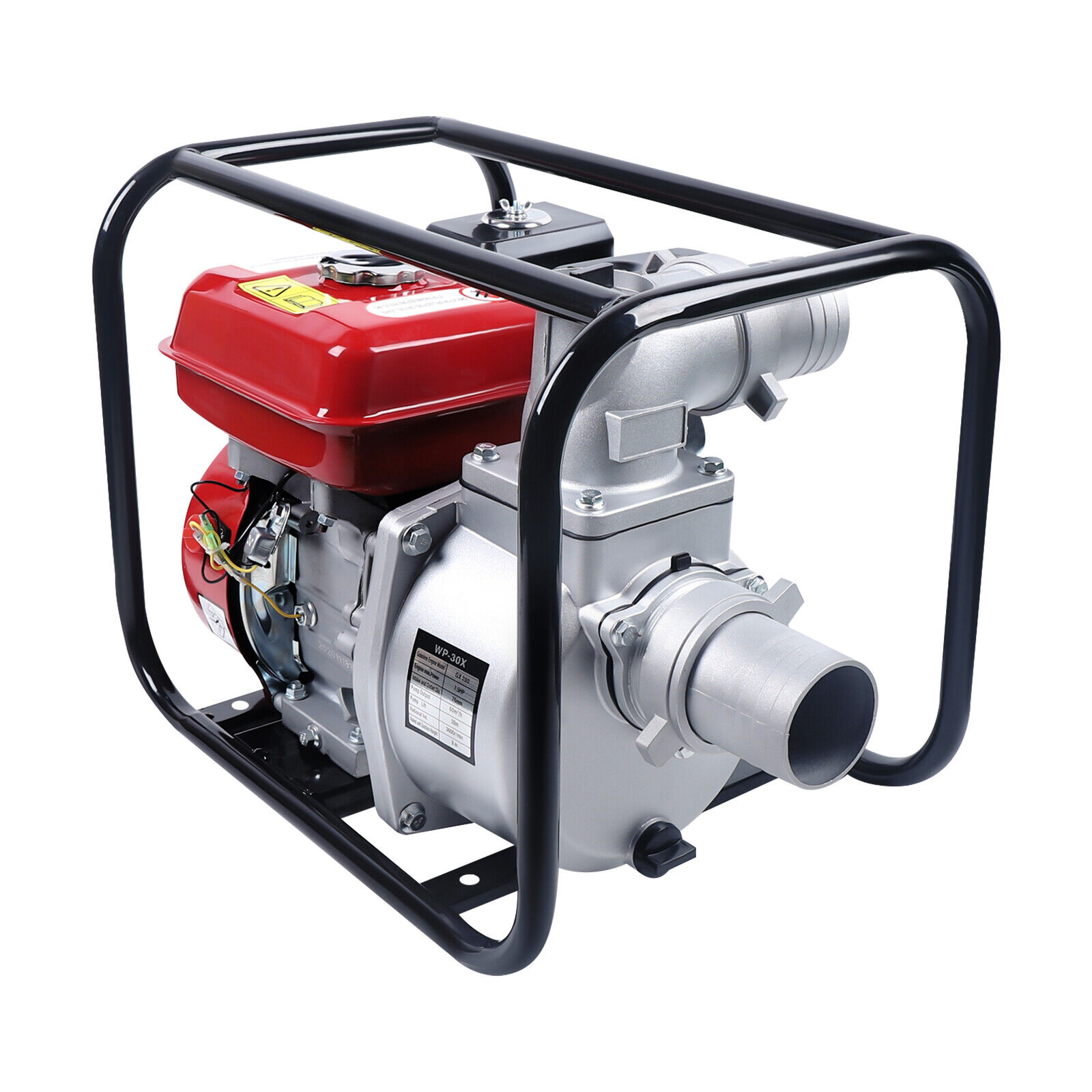 ToppiJoy 3in 7.5HP 3000W Trash Pump, Gasoline Powered Water Pump Sludge Pump Transfer Garden Farm Irrigation Petrol Pump with Water Filtration Systems