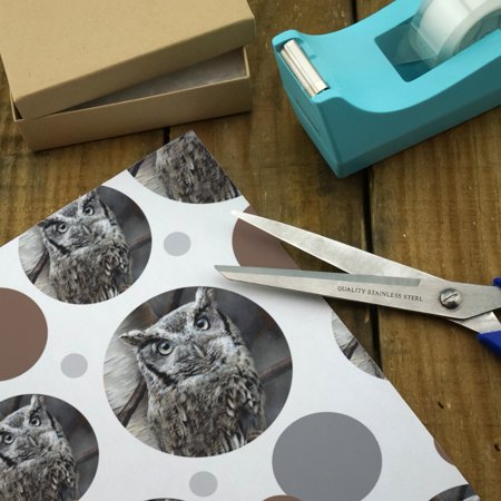 Screech Owl in a Birch Tree Premium Gift Wrap Wrapping Paper Roll