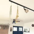 thumbnail image 4 of FSLiving Adjustable Angle J-Type Track Pendant Light, Retro Design E26 Walnut Base with Black Hollow Cage Metal Shade for Kitchen Bar Sink Counter (Bulb & Ceiling Track Sold Separately) - 1 Light, 4 of 6