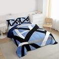 thumbnail image 3 of Castle Fairy Mid Century Lines Queen Comforter Set,Vintage Stripes Bedding Comforter Set, 3 of 8