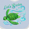 thumbnail image 4 of Inktastic Lets Swim Cute Sea Turtle Boys or Girls Baby Bib, 4 of 4