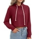 thumbnail image 2 of Sudadera Para Mujer, Sudaderas Con Cuello Redondo, Jersey de Cuello Redondo Sólido A La Moda, Blusa Con Capucha de Manga Larga, Sudadera Odeerbi ODB131710, 2 of 6