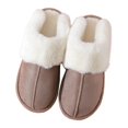 thumbnail image 3 of Zapatillas de felpa casuales zapatos de casa antideslizantes hombres mujeres calzado decorativo de invierno Marrón Yuyangstore Pantuflas de felpa, 3 of 8