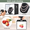 thumbnail image 4 of Lightdow Photo Light Box Photography - 16"x16" Light Tent with 120 LEDs, 6 Color PVC Backdrops, Folding Light Box Portable Studio Box Jewelry Products Phot, 4 of 7