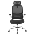thumbnail image 4 of Black Mesh Back in Black Fabric Seat with Flip Arms and 2D Headrest, 4 of 9
