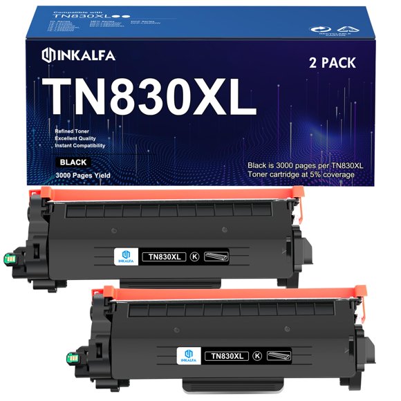 TN830XL TN830 High Yield Toner Cartridge Compatible Replacement for Brother TN830 XL TN-830XL for Brother HL-L2400D HL-L2405W HL-L2480DW DCP-L2640DW HL-L2460DW MFC-L2820DW Printer