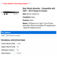 thumbnail image 2 of Rear Shock Absorber - Compatible with 2007 - 2014 Toyota FJ Cruiser 2008 2009 2010 2011 2012 2013, 2 of 2