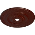 thumbnail image 3 of 29 1/2"OD x 3 5/8"ID x 1 5/8"P Sunflower Ceiling Medallion (Fits Canopies up to 5 5/8"), Hand-Painted Brushed Mahogany, 3 of 5