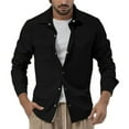 thumbnail image 2 of Chemise Décontractée à Manches Longues pour Hommes avec Col Rabattu - Manteau Classique pour Extérieur et Usage Quotidien, Coupe Confortable, 2 of 8