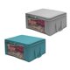 thumbnail image 4 of Cesta de almacenamiento de ropa, bolsa plegable con cierre y ventana transparente para guardar prendas de vestir, caja de tela no tejida con asa, 49x36x21, 4 of 4