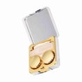 thumbnail image 4 of Estuche para lentes de contacto con espejo cuadrado portátil con superficie de mármol dorado, 4 of 15