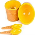 thumbnail image 2 of KEINXS Ice Cream Cups with Spoons / Large Plastic Dish with Spoon / Dessert Sundae Frozen Yogurt Bowls Icecream Cup Party Favors Dishes ice crem kits supplies for kids Set of 12, 2 of 9