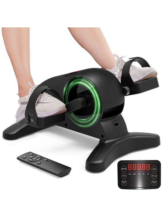Mini Under Desk Bike ,Electric Pedal Exerciser Leg/Arm Cycle for Senior, Physical Therapy, with Remote Control