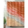thumbnail image 3 of Burnt Orange Ombre Coastal Bathroom Curtain 72 Inch Shower Stall Curtain with Hooks, Summer Nautical Beach Ocean Seaside Waterproof Polyester Bath Curtain Washable Bathtub Curtain 36''x 72'', 3 of 6