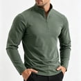 thumbnail image 3 of Lmnyox Sports Shirts for Men Long Sleeve Quarter Zipper Mock Neck Pullover Lightweight Athletic T-Shirts, 3 of 9