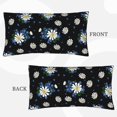 thumbnail image 7 of King Pillow Cases Standard Size - Blue White Daisies Flowers Soft Envelope Closure Microfiber Block Print Pillow Cover, Wrinkle Stain Resistant Travel Pillow Covers Standard Size 20x36in, 7 of 7
