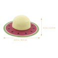 thumbnail image 2 of Chapeau Paille Déguisement Robe Soleil Épouvantail Pastèque Large Protection Chapeaux d'Été Décontractés, 2 of 6