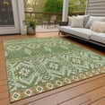 thumbnail image 6 of HomeRoots 622790 10 x 14 ft. Green Copper & Ivory Aztec Washable Transitional Indoor & Outdoor Rectangle Area Rug, 6 of 6