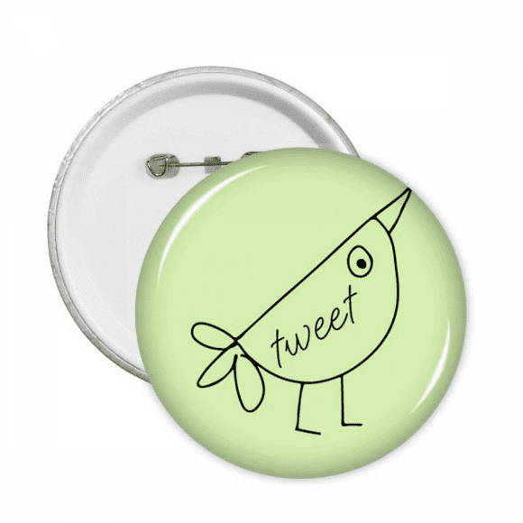 Tweet Bird Fowl Chirp Warble Pins Badge Button Emblem Accessory Decoration 5pcs