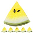 thumbnail image 1 of 6pcs Résine Mini Pastèque Tranche Vive en Forme de Fruit Décoration pour Maison de Poupée, 1 of 8